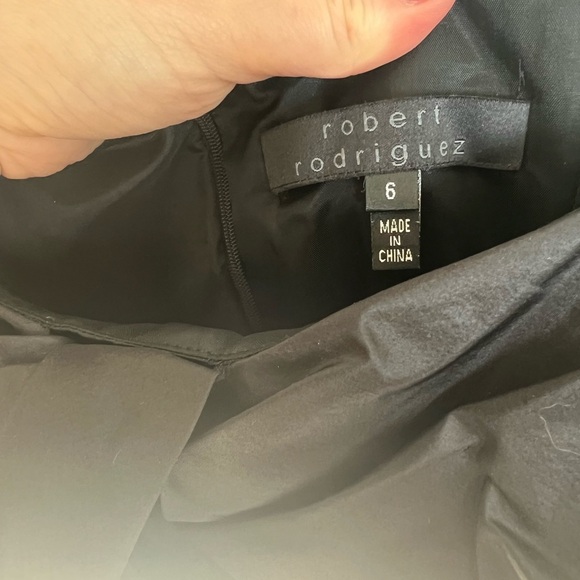 Robert Rodriguez Silk Taffeta Rosette Floral Y2K LBD Dress - Picture 9 of 10